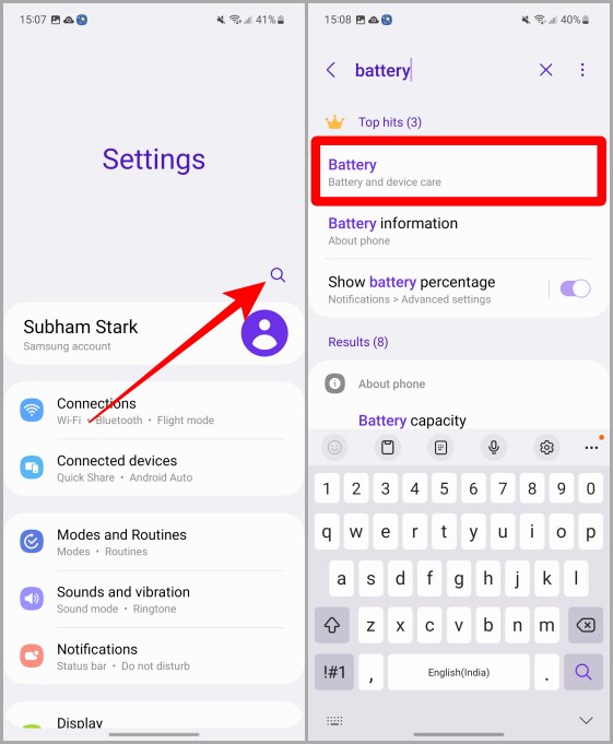 Configuración en Samsung Galaxy