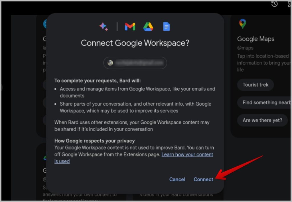 Conectando extensiones a Google Bard