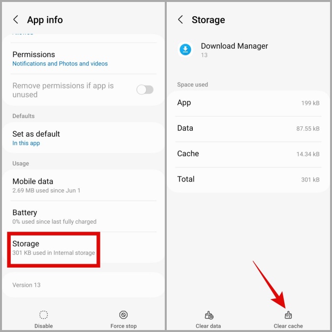 Descargar el cache de administrador de descarga en Android