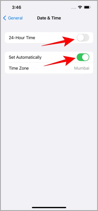 Configuración de fecha y hora iPhone