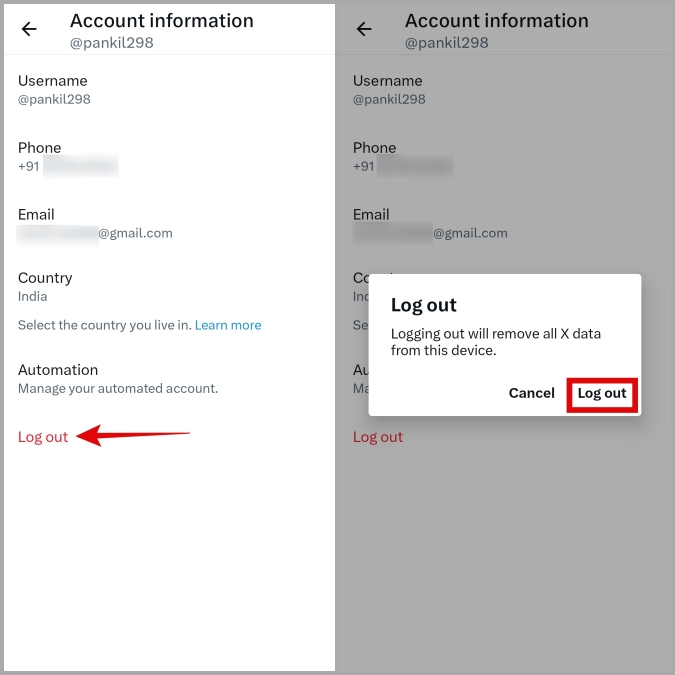Arreste la aplicación de Twitter en Android o iPhone
