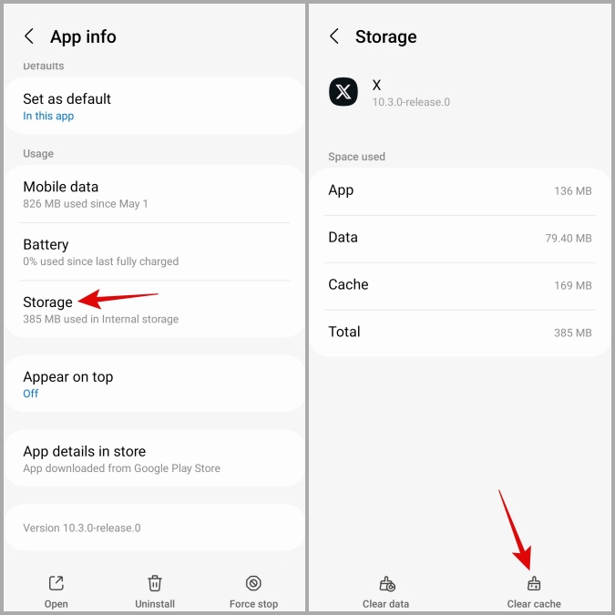 Borre el caché de la aplicación de Twitter en Android