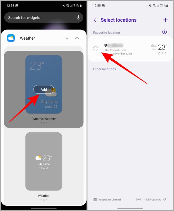 Agregar un widget meteorológico en la pantalla de inicio de Galaxy