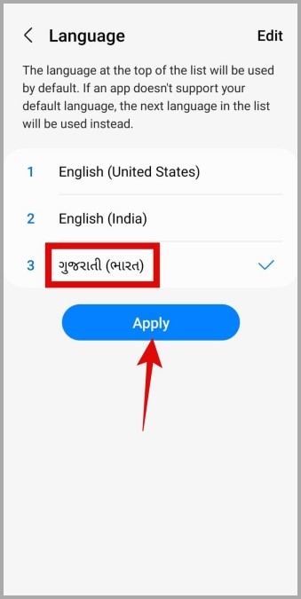 Aplicar el lenguaje predeterminado en el teléfono Samsung Galaxy