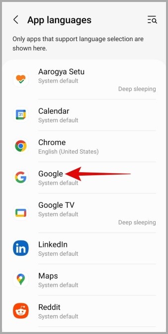 Cambiar los idiomas de aplicaciones individuales en el teléfono Samsung Galaxy