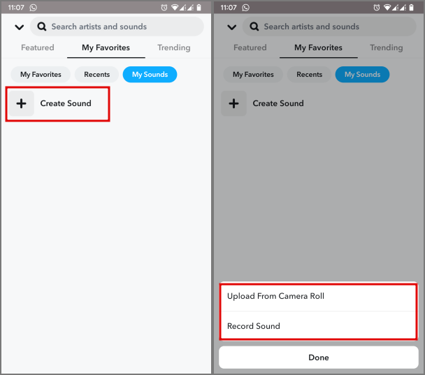Cómo crear un sonido personalizado en Snapchat