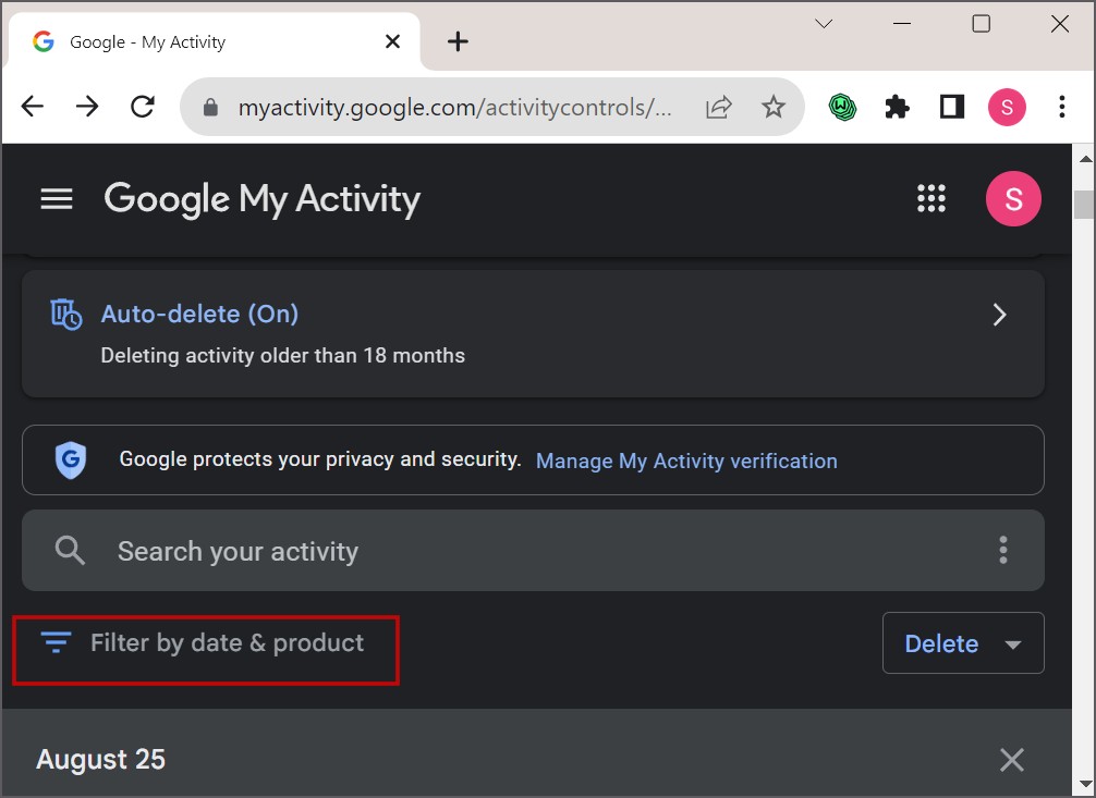 Filtrar el historial de búsqueda de Google