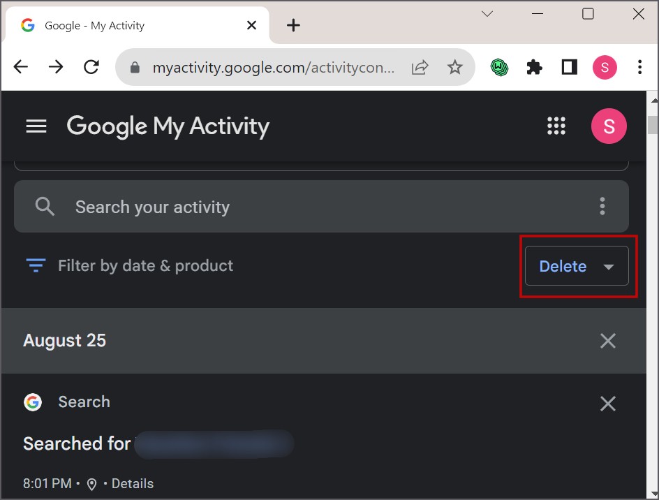 Eliminar el historial de búsqueda de Google por rango de tiempo