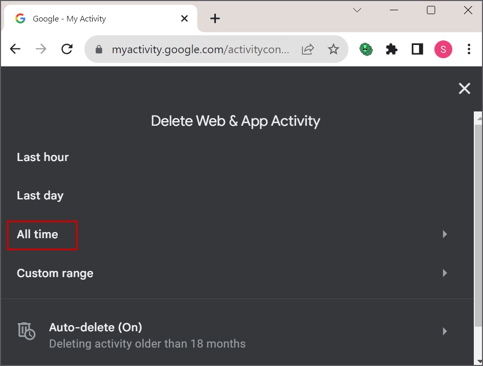 Eliminar todo el historial de búsqueda de Google