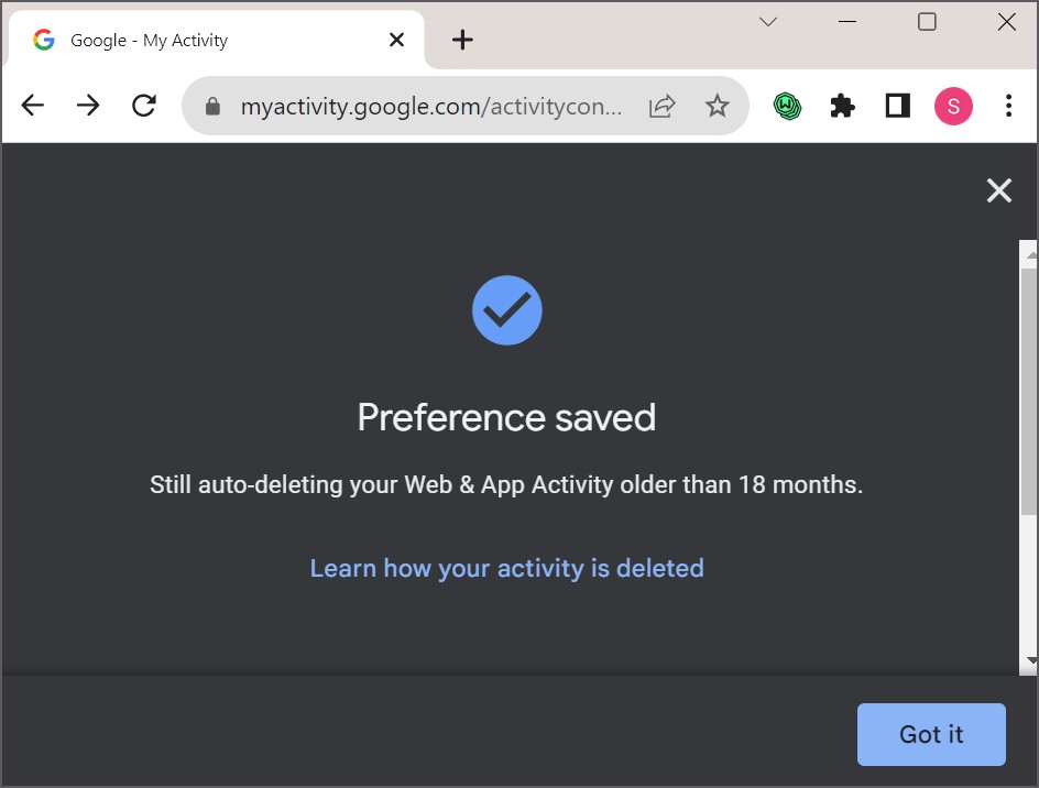 Configurar automáticamente la eliminación del historial