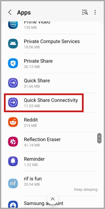Conectividad de compartir rápido en el teléfono Samsung