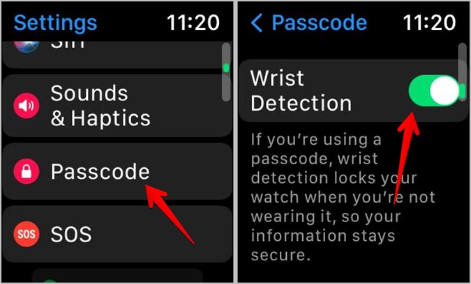 Código de contraseña de Apple Watch