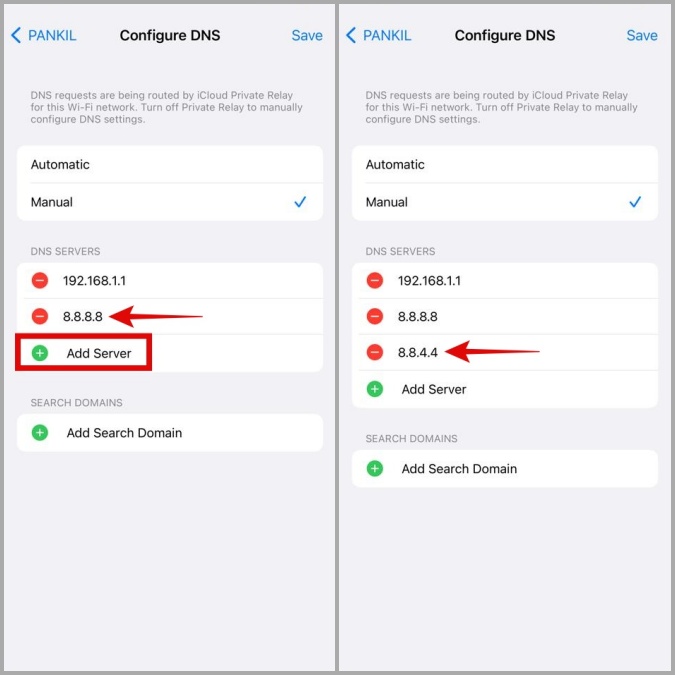 DNS personalizado en iPhone