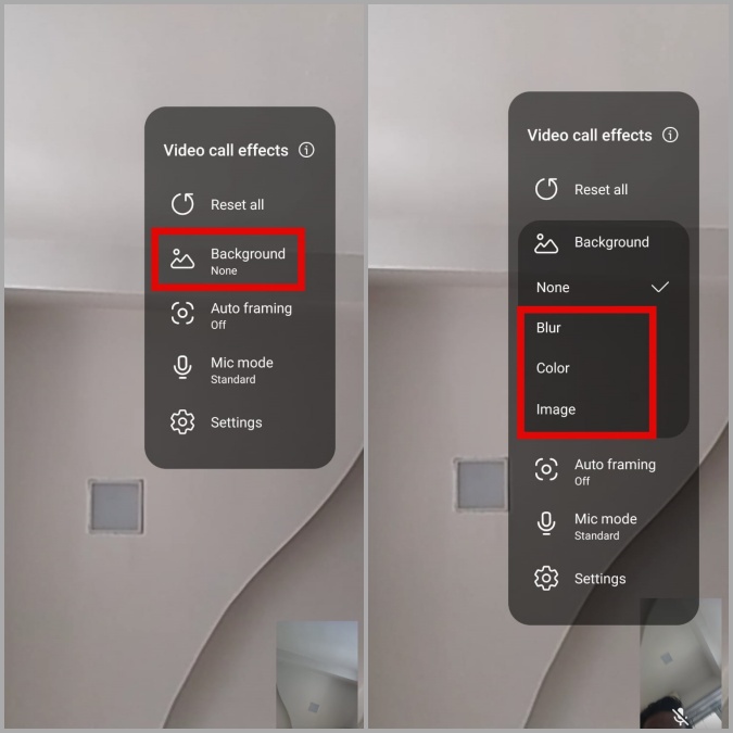 Cambiar el fondo de las videollamadas en el teléfono Samsung