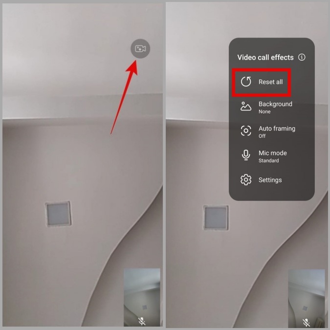 Restablecer efectos de videollamada en el teléfono Samsung