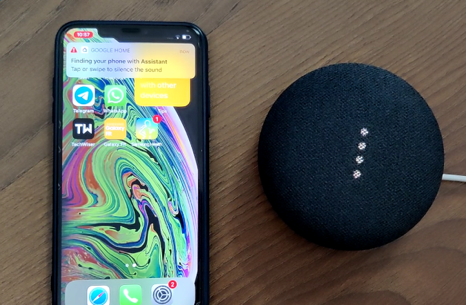 Encuentre la alerta de mi teléfono en iPhone con la aplicación Google Home.