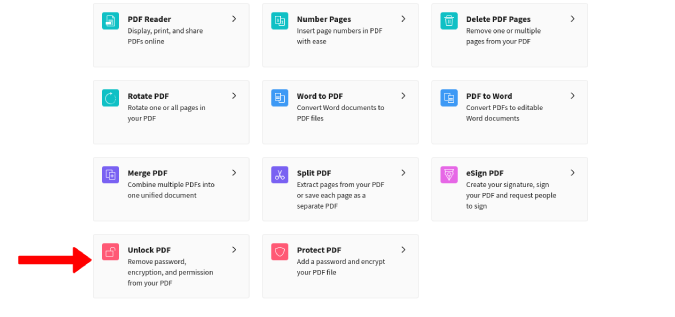 Desbloqueo de PDF en PDF pequeño