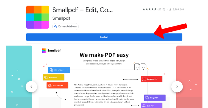 Agregar pdf pequeño como complemento de espacio de trabajo