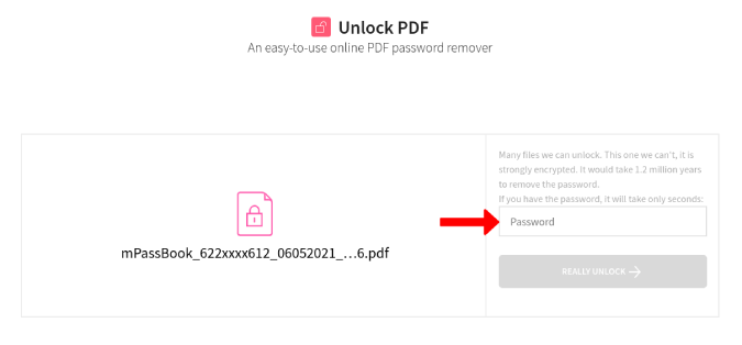 Apertura de PDF en PDF pequeño con Paswword