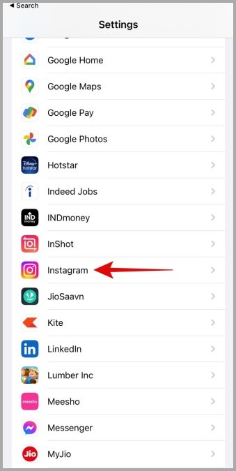 Aplicación de Instagram en iPhone
