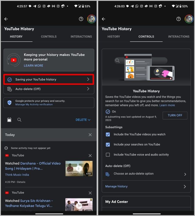 Guardar tu historial de YouTube