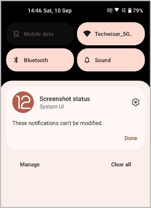 Las notificaciones no se pueden modificar