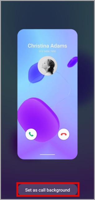 Establecer como fondo de llamada en el teléfono Samsung