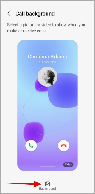 Llame a los antecedentes en el teléfono Samsung