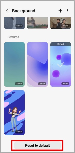 Restablecer el fondo de llamadas en el teléfono Samsung