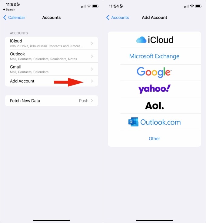 Agregue la configuración del calendario de iOS nuevo calendario
