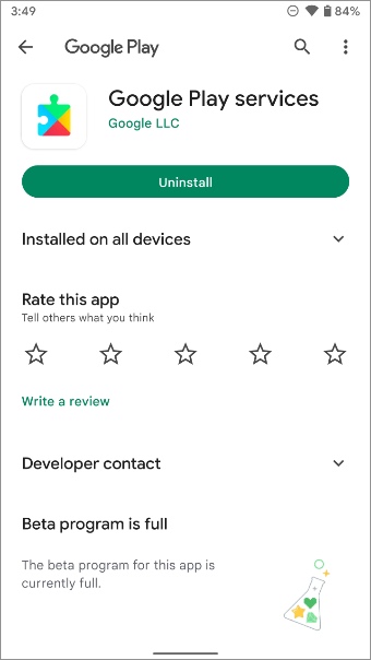 Actualizar los servicios de Google Play