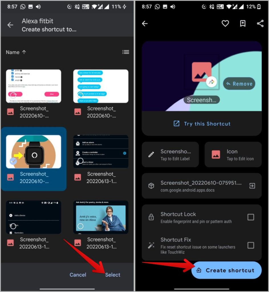 Creación de un atasco de archivo de Google Drive qué accesorio de acceso directo