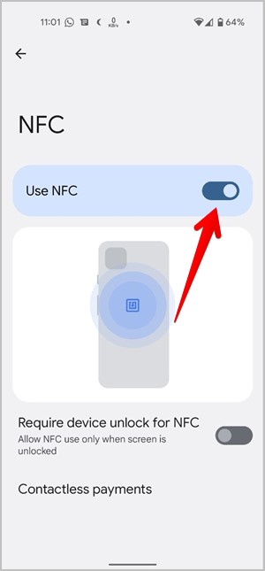 Configuración de Android NFC Habilitar