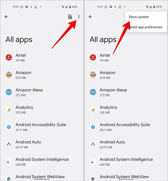 Sistema de aplicaciones de configuración de Android