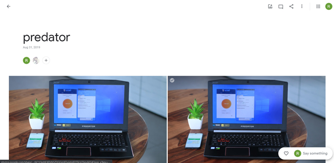 Álbum compartido en Google Photos