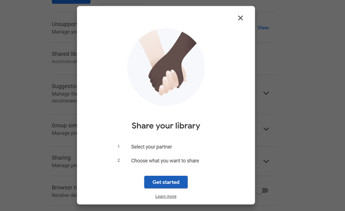 Socio compartiendo en Google Photos