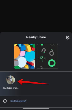 Compartir fotos de Android a Chromebook a través de la participación cercana