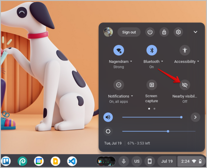 Habilitando la visibilidad cercana en Chromeos