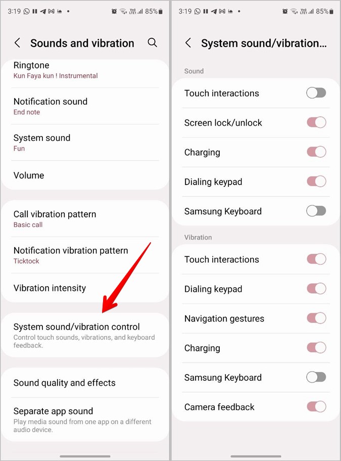SONIDOS DEL SISTEMA DE INMENDO DEL TELÉFONO DE SAMSUNG GALAXY