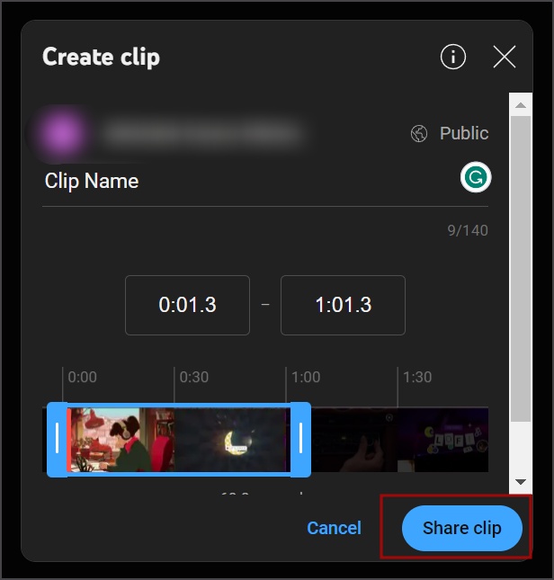 Clip un video de YouTube en una PC