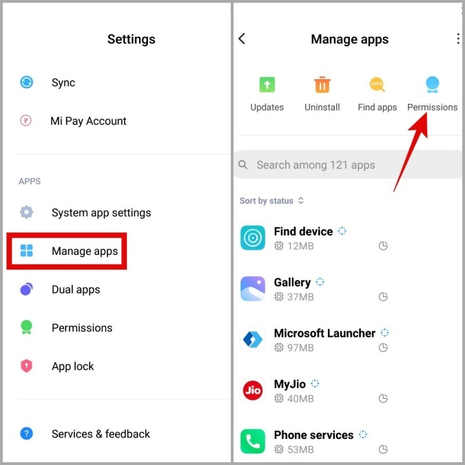 Administrar aplicaciones en Miui