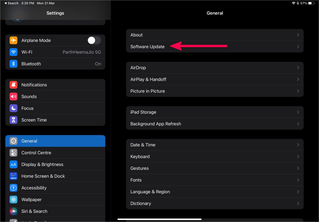 Actualizar iPados