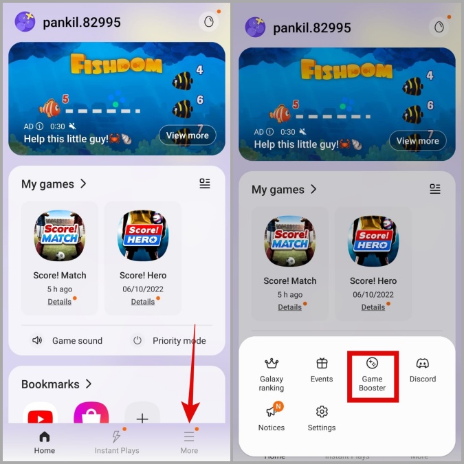 Game Booster en el teléfono Samsung