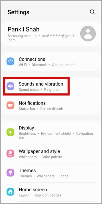 Configuración de sonido en el teléfono Android