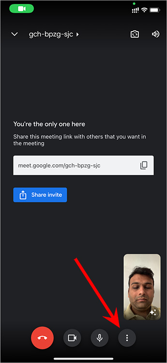 Llamada de Google Meet