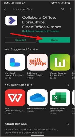 Collabora Office Play Store Open