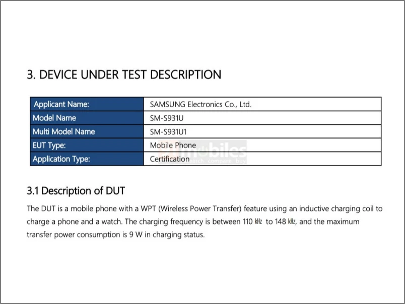 Listado de certificación Galaxy S25 FCC