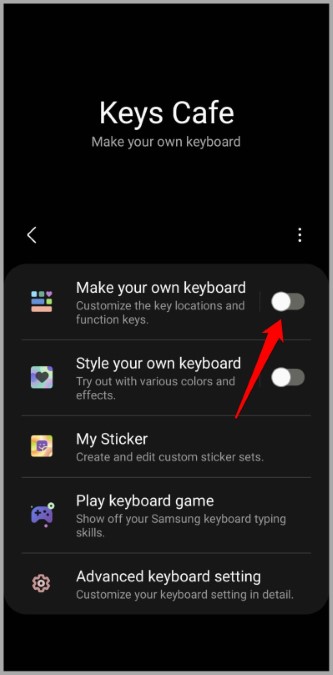 Desactivar el módulo de Café de teclas en el teléfono Samsung