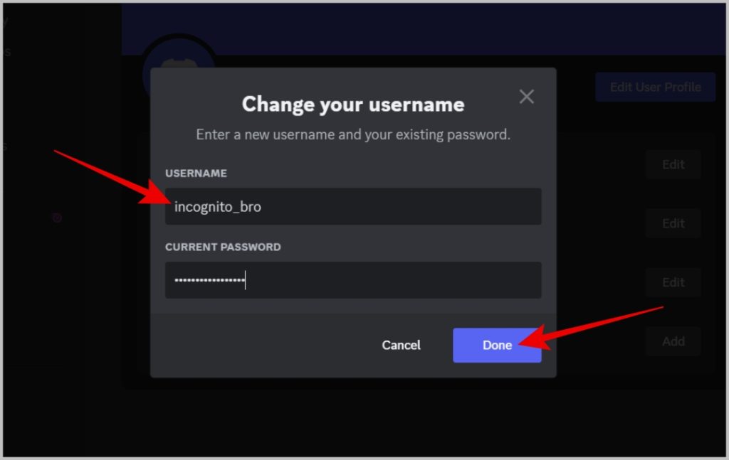 Cambiar el nombre de usuario en Discord