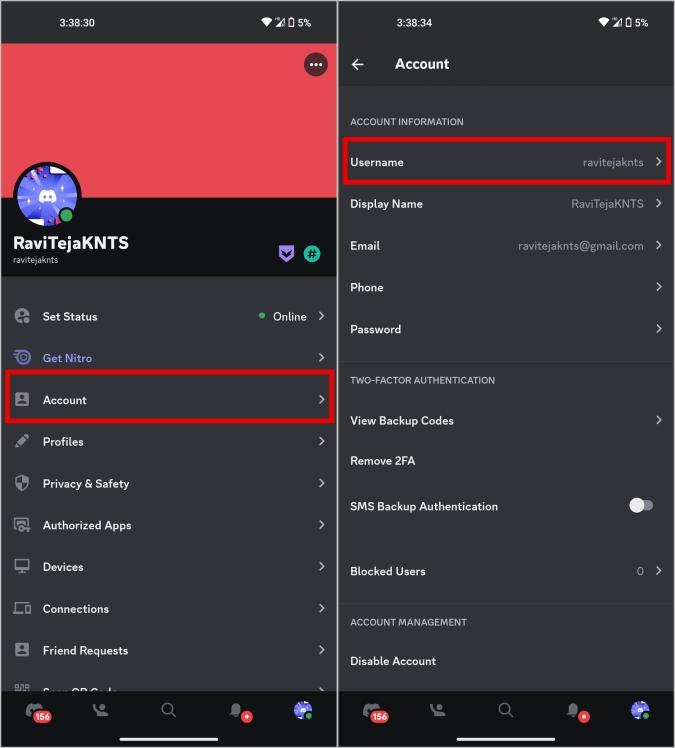 Edición de nombre de usuario en Discord